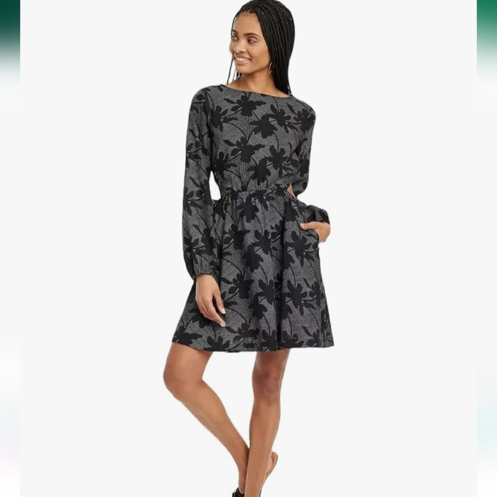 Universal Thread Women's Long Sleeve Mini A-Line Dress